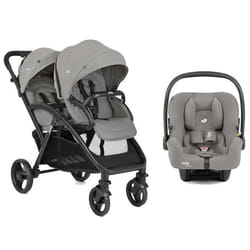 JOIE - Poussette DUO EVALITE double + I-SNUG 2 Pebble