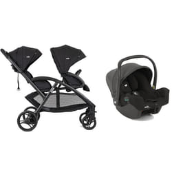 JOIE - Poussette DUO EVALITE double + I-SNUG 2 Shale