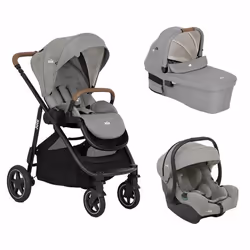 JOIE - Poussette trio Versatrax + I-Gemm 3 + Nacelle Ramble XL Pebble