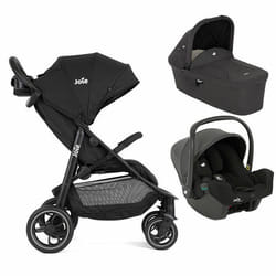JOIE - Poussette trio Litetrax + Siège-auto I-Snug 2 + Nacelle Ramble - Shale