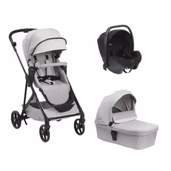 CHICCO - Poussette Trio Seety Nacelle Florence beige + Siège auto Kory Black