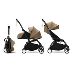 STOKKE - Poussette YOYO 3 Pack 0+ et 6+ Toffee / Cadre Noir