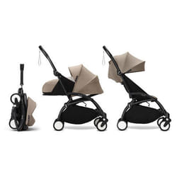 STOKKE - Poussette YOYO 3 Pack 0+ et 6+ Taupe / Cadre Noir