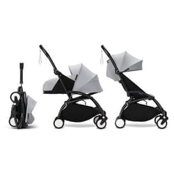 STOKKE - Poussette YOYO 3 Pack 0+ et 6+ Stone / Cadre Noir