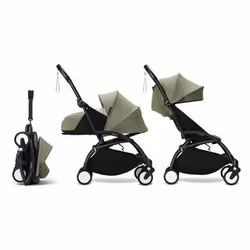 STOKKE - Poussette YOYO 3 Pack 0+ et 6+ Olive / Cadre Noir