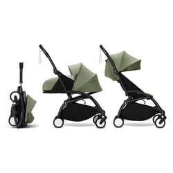 STOKKE - Poussette YOYO 3 Pack 0+ et 6+ Olive / Cadre Noir