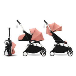 STOKKE - Poussette YOYO 3 Pack 0+ et 6+ Ginger / Cadre Blanc