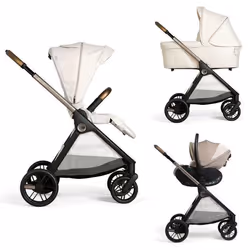 CHICCO - Poussette Trio Bellagio + Nacelle Flexi + Siège-auto First Seat Recline I-size Amber Glow