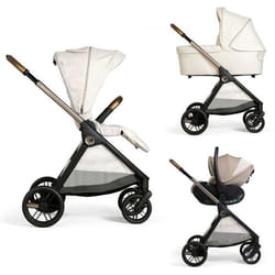 CHICCO - Poussette Trio Bellagio + Nacelle Flexi + Siège-auto First Seat Recline I-size Amber Glow