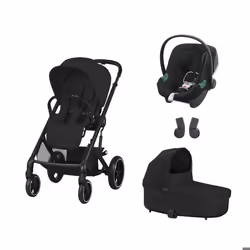 CYBEX - POUSSETTE TRIO Balios S Lux BLK + Aton B2 + Nacelle Moon Black
