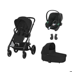 CYBEX - POUSSETTE TRIO Balios S Lux BLK + Aton B2 + Nacelle Moon Black