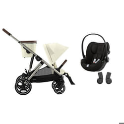 CYBEX - Poussette Duo GAZELLE S Taupe Seashell Beige +  CLOUD G i-Size Magic Black