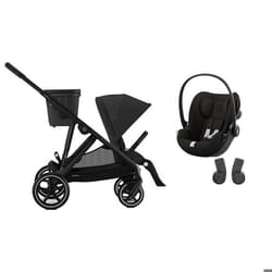 CYBEX - Poussette Duo GAZELLE S Noire Moon Black +  CLOUD G i-Size Magic Black