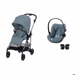 CYBEX - Poussette Duo Melio 4 TPE - Stormy Blue +  CLOUD G i-Size Plus Stormy Blue