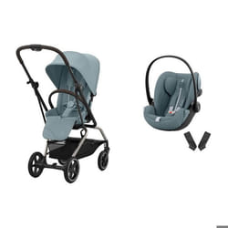 CYBEX - Poussette DUO Eezy S Twist+ 2  TPE Stormy Blue +  CLOUD G i-Size Plus Stormy Blue