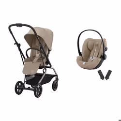 CYBEX - Poussette Duo Eezy S Twist+ 2  TPE Almond Beige +  CLOUD G i-Size Plus Almond Beige