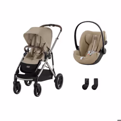 CYBEX - Poussette DUO Gazelle S TPE  + Cloud G Plus Almond Beige