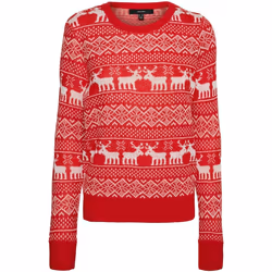 Pull en maille - couleur : Rouge