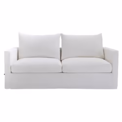 Canapé Bouclette Brooklyn Haomy Blanc 240x95x92 cm