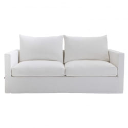 Canapé Bouclette Brooklyn Haomy Blanc 240x95x92 cm