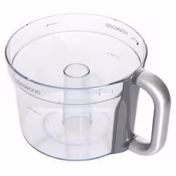 Description générale Bol nu du modèle AT647 pour robot ménager KENWOOD, sans couvercle ni poussoir. Cette pièce est d'origine ...