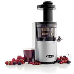 Omega VSJ843RS presse-agrumes Centrifugeuse lente 150 W Noir, Argent
