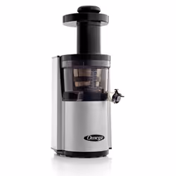 Omega VSJ843RS presse-agrumes Centrifugeuse lente 150 W Noir, Argent