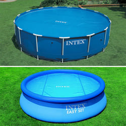 Bâche à bulles pour piscine Intex ronde Modèle - Piscine diamètre 5,49m gris renforcé