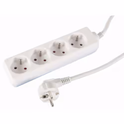 Neklan 1.5m Power Extension, 1,5 m, Blanc, 4 sortie(s) CA, 3600 W