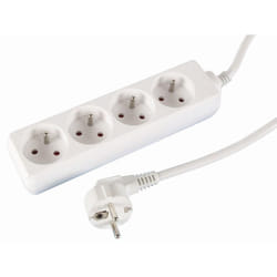 Neklan 1.5m Power Extension multiprise 1,5 m 4 sortie(s) CA Blanc