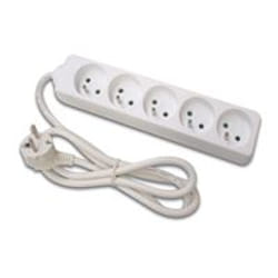 Neklan 1.5m Power Extension multiprise 1,5 m 5 sortie(s) CA Blanc