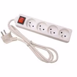 Neklan 1.5m Power Extension, 1,5 m, Blanc, 4 sortie(s) CA, 3600 W