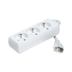 Neklan 1.2m Power Extension multiprise 1,2 m 3 sortie(s) CA Blanc