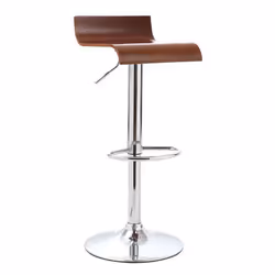 Tabouret de bar design en bois coloris noyer SURF V2