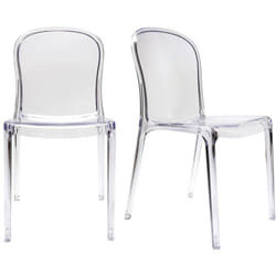 Chaises empilables design transparentes (lot de 2) thalysse
