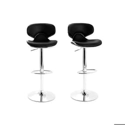 Tabourets de bar design noirs (lot de 2) PEGASE