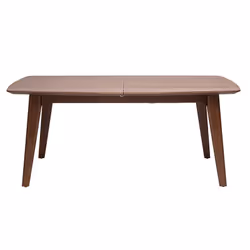 Table extensible rallonges intégrées rectangulaire en bois foncé noyer L180-230 cm FIFTIES
