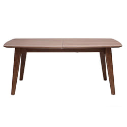 Table extensible rallonges intégrées rectangulaire en bois foncé noyer L180-230 cm FIFTIES