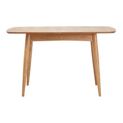 Table à manger extensible rectangulaire en bois clair L130-160 cm NORDECO