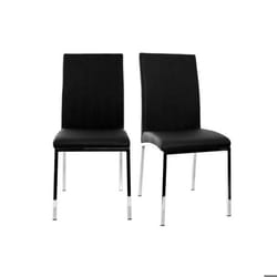 Miliboo - Chaises design en polyuréthane noir (lot de 2) SIMEA