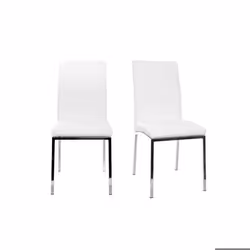 Miliboo - Chaises design polyuréthane blanc (lot de 2) SIMEA