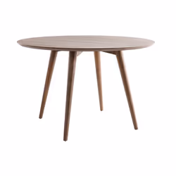 Table à manger design ronde noyer D120 cm LIVIA