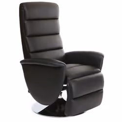 Fauteuil relax manuel noir NELSON