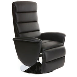 Fauteuil relax manuel noir NELSON