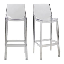 Tabourets de bar design transparents intérieur - extérieur H75 cm (lot de 2) YLAK