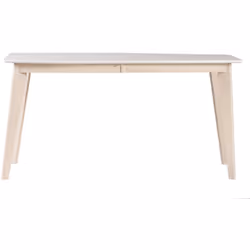 Pour un look scandinave très épuré, voici la table à manger extensible scandinave 150-200 cm blanc et bois clair LEENA. Son p ...