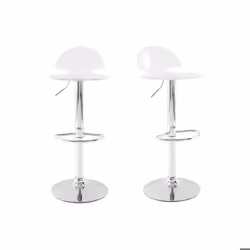 Tabourets de bar design plexiglas transparent (lot de 2) ORION