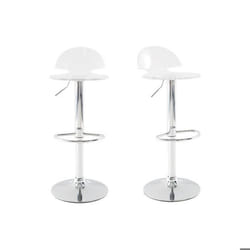 Tabourets de bar design plexiglas transparent (lot de 2) ORION