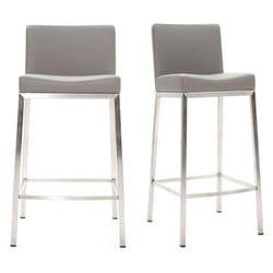 Tabouret design gris H66 cm (lot de 2) EPSILON