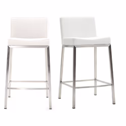 Tabourets design blanc H66 cm (lot de 2) EPSILON